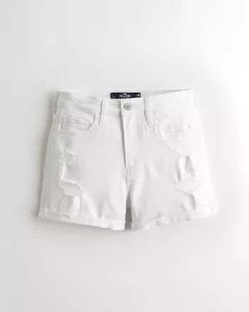 Girls Curvy Advanced Stretch High-Rise Denim Short 3"" from Hollister | Hollister (US)
