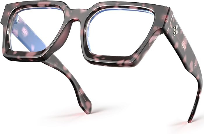 VISOONE Blue Light Blocking Glasses with TR90 Rectangle Frame and Chic Preppy Look for Women Men ... | Amazon (US)