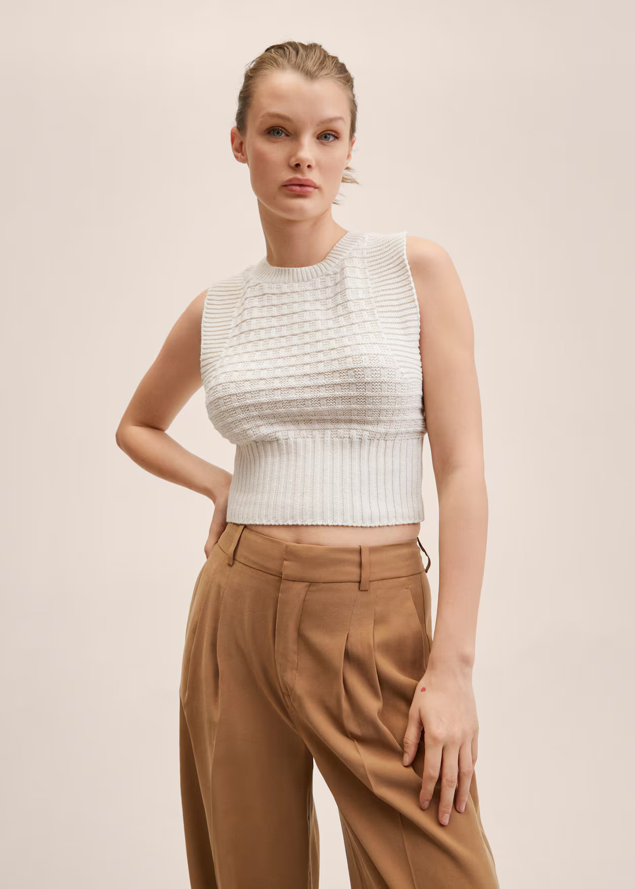 Slit knit top | MANGO (US)