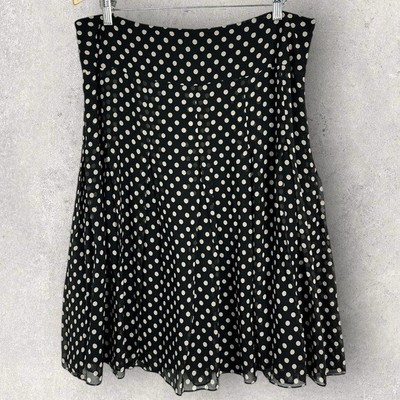 Jones New York 100% Silk Polka Dot Midi Skirt Womens Size 16 Lined Minimalist | eBay | eBay US