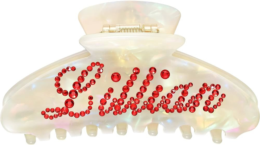 Custom Personalized Rhinestone Name Letters Numbers Hair Claw Clips for Women Girls,Made To Order... | Amazon (US)