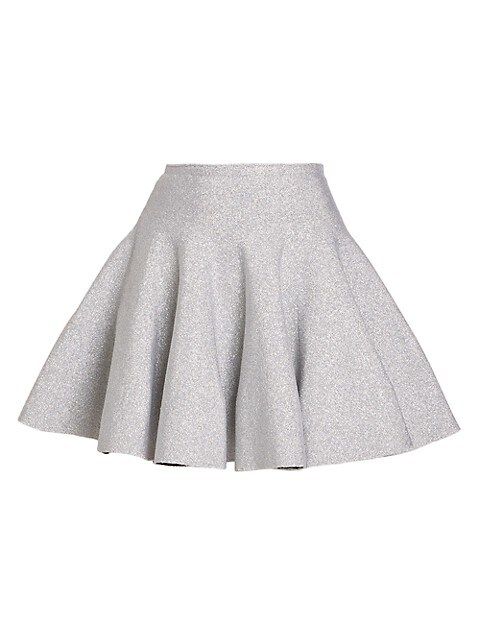 Alaïa Shimmering Flared Miniskirt | Saks Fifth Avenue