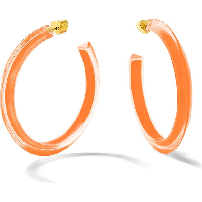 Medium Jelly Hoops, Neon Orange | Maisonette