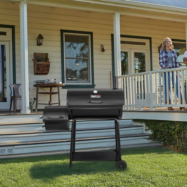 Royal Gourmet 30" Barrel Charcoal Grill with Smoker | Wayfair North America