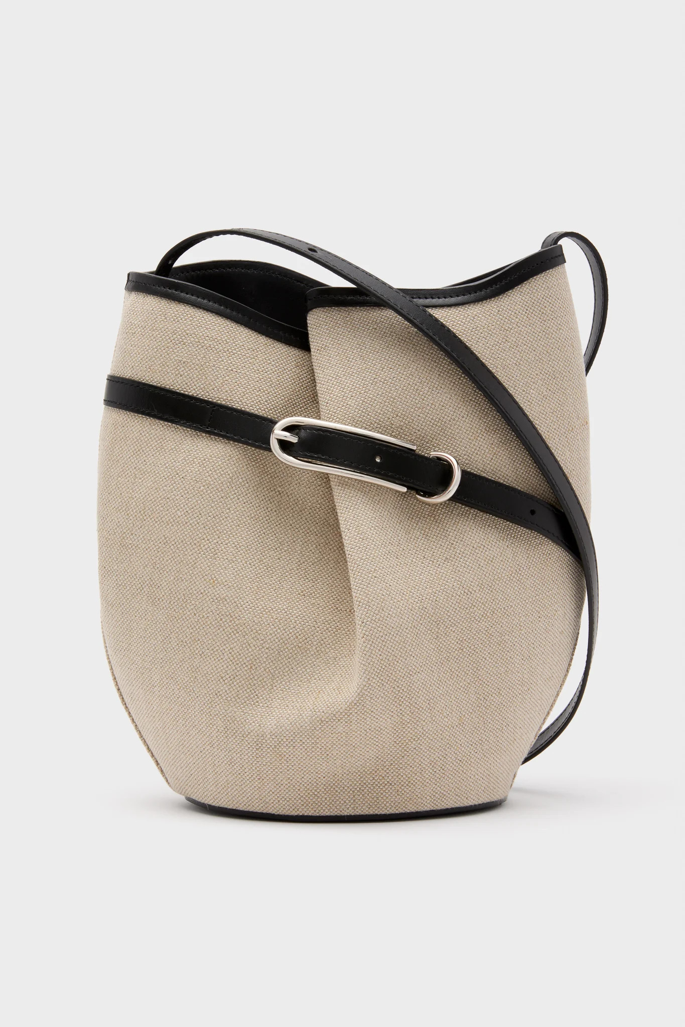 Natural and Black Belted Bucket Bag | Tuckernuck (US)