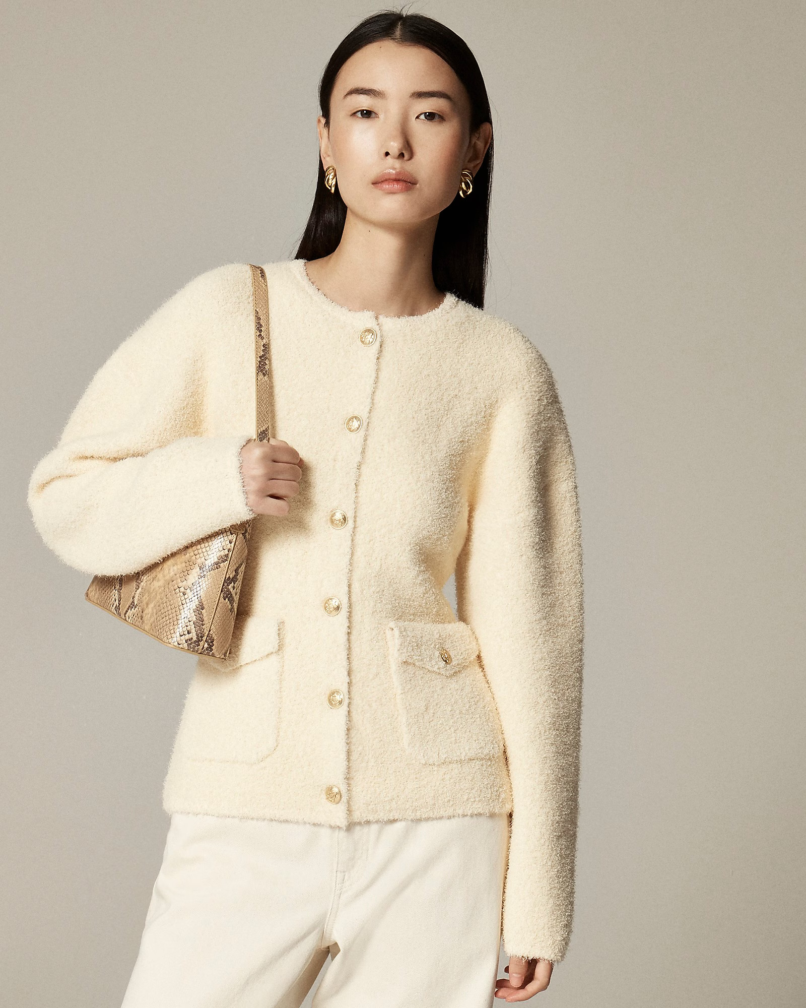 Cinched-waist sweater-jacket | J. Crew US