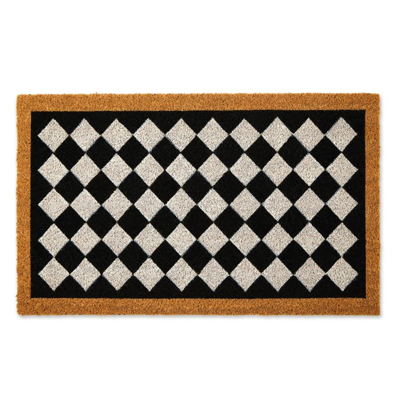 Arlmont & Co. Harlequin 30" x 18" Non-Slip Outdoor Door Mat & Reviews | Wayfair | Wayfair North America