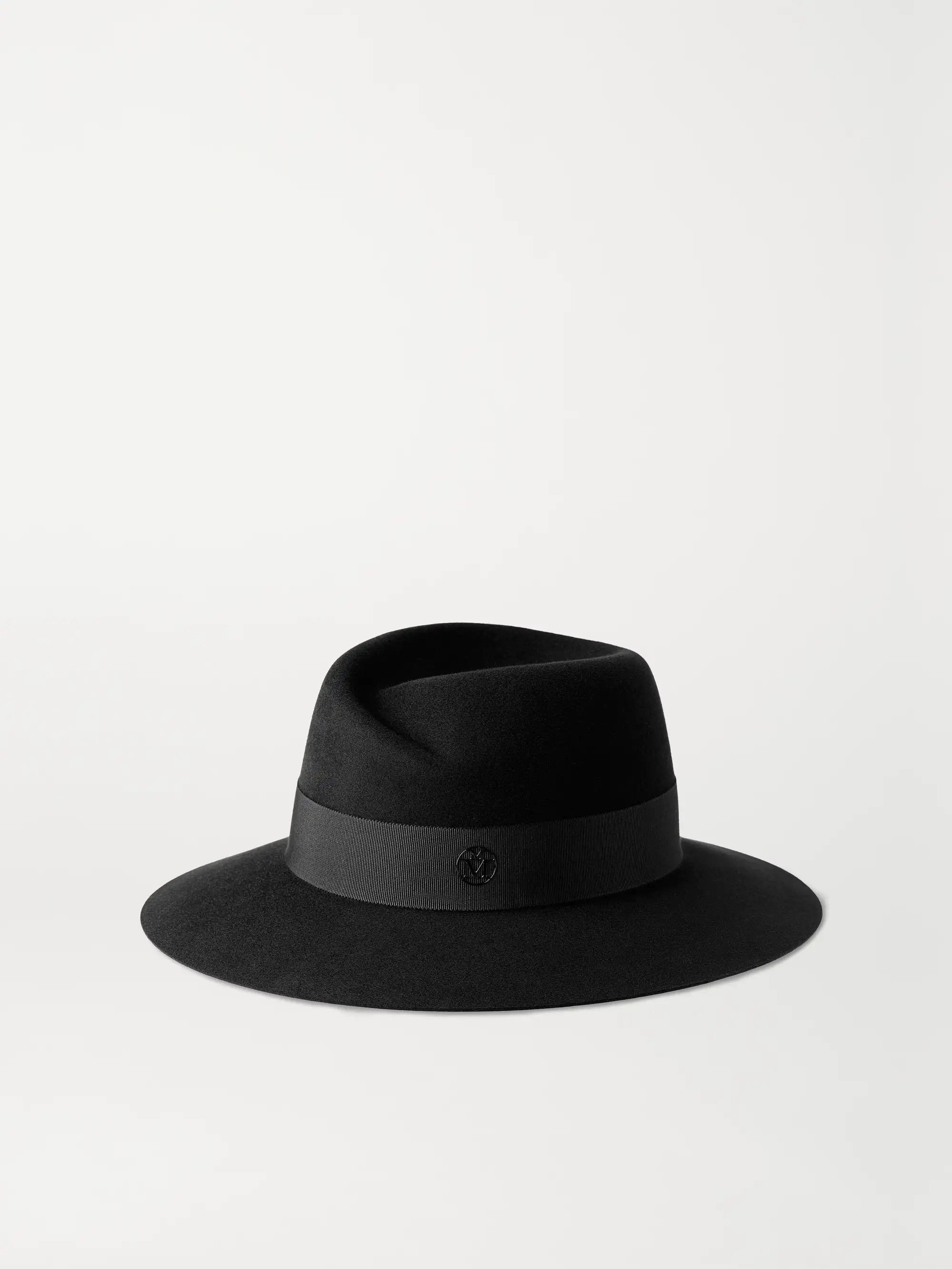 Black Virginie grosgrain-trimmed wool-felt fedora | MAISON MICHEL | NET-A-PORTER | NET-A-PORTER (US)