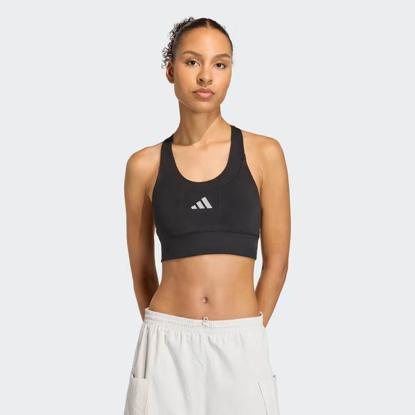adidas adi365 Running Pocket Medium Support Bra - Black | Free Shipping with adiClub | adidas US | adidas (US)