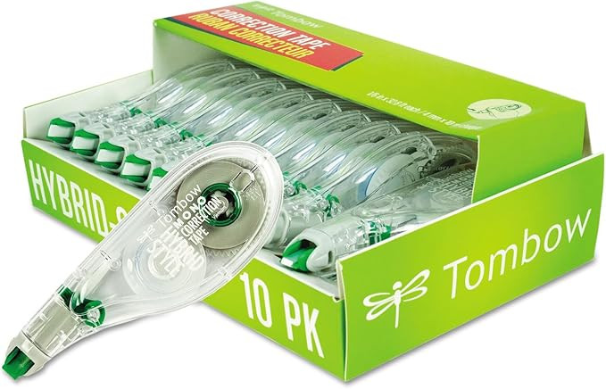 Tombow 68721 MONO Hybrid Correction Tape, 10-Pack. Easy To Use Applicator for Instant Corrections | Amazon (US)