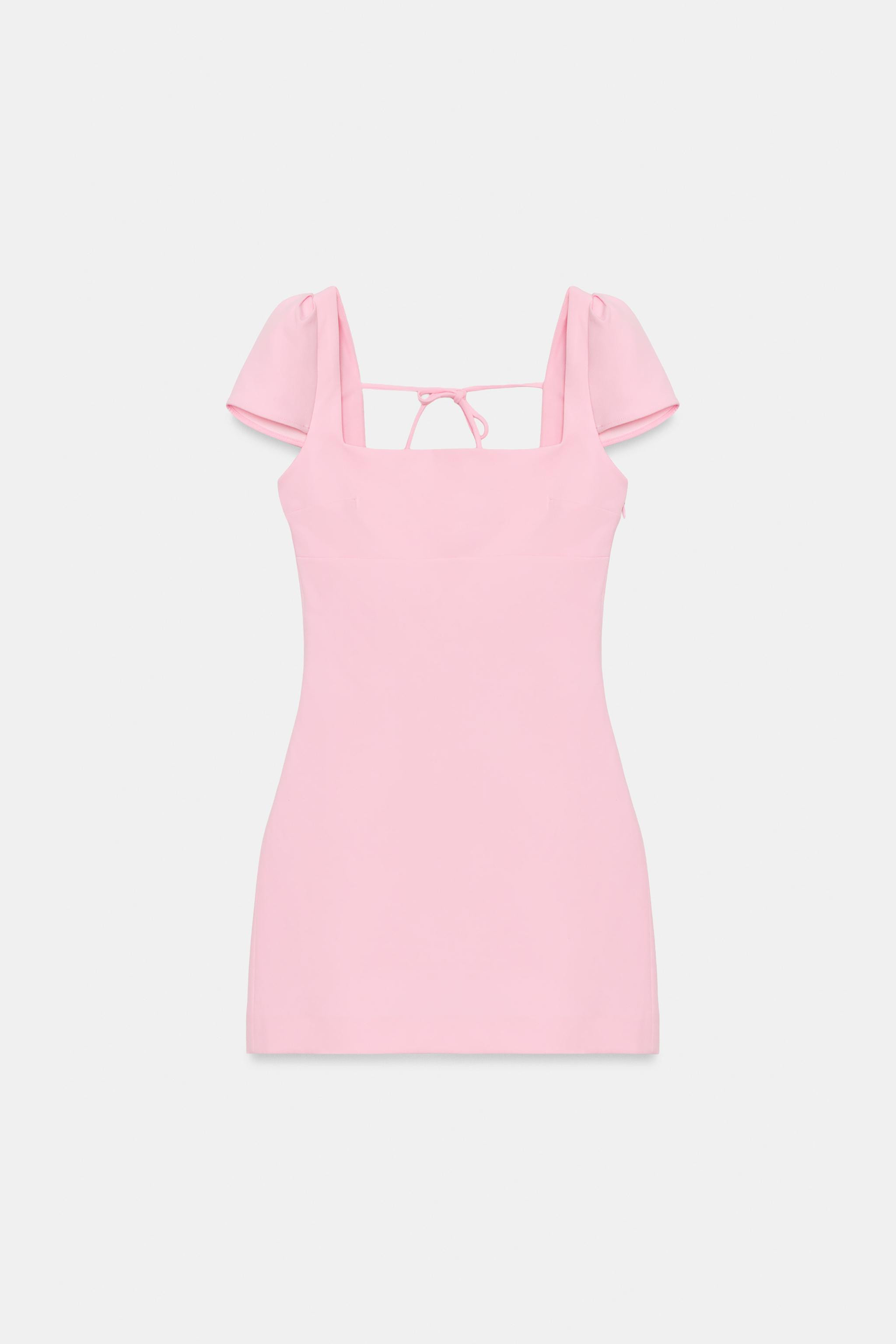 MINI DRESS WITH TIE-UP BACK | Zara UK
