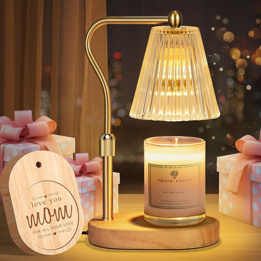 Candle Warmer Lamp with Timer and Dimmer, Candle Warmer Adjustable Height for Mom Birthday Gifts,... | Amazon (US)