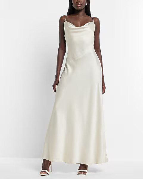 Bridal Satin Maxi Slip Dress | Express
