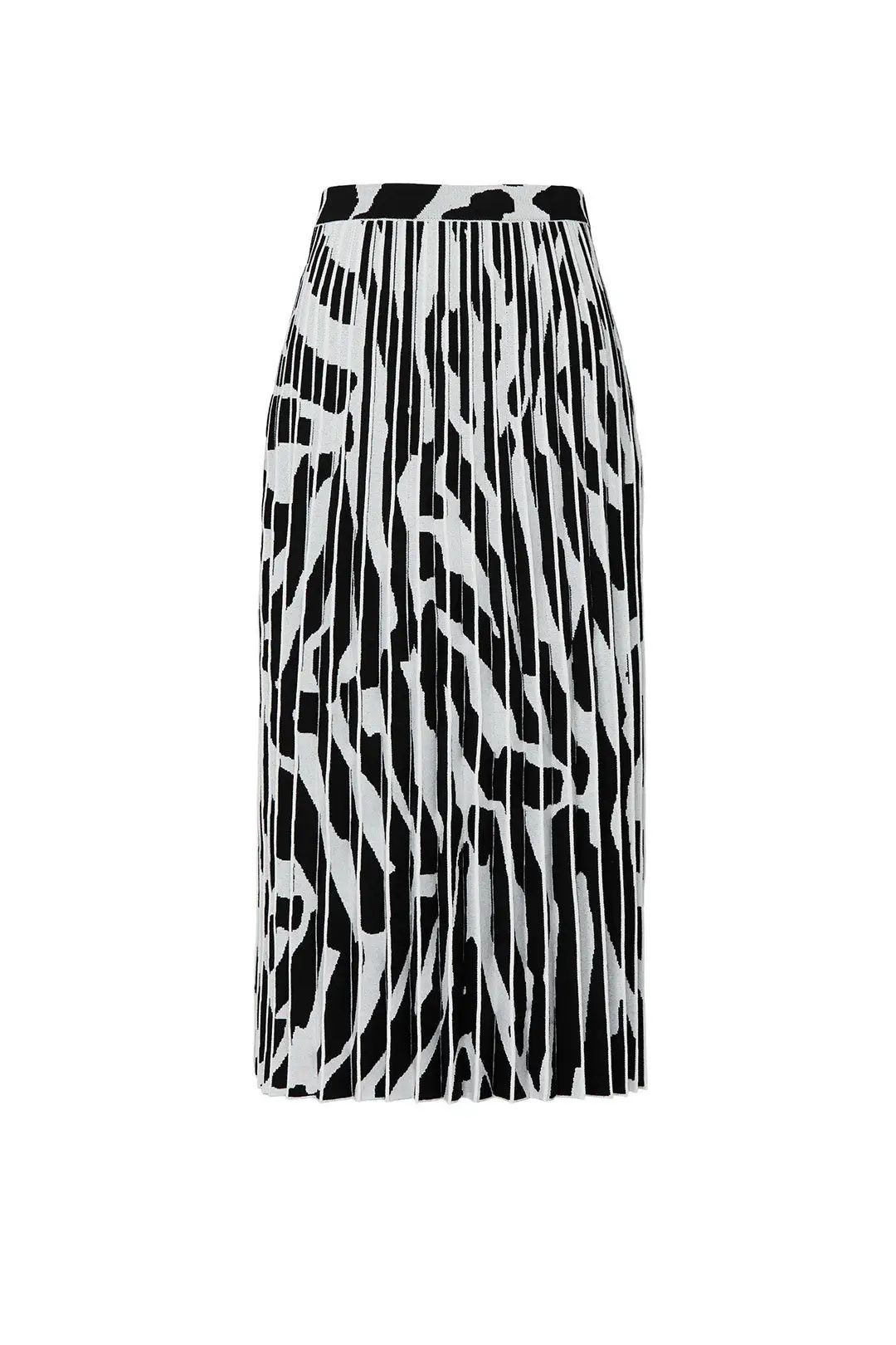 Proenza Schouler White Printed Pleated Midi Skirt | Rent the Runway