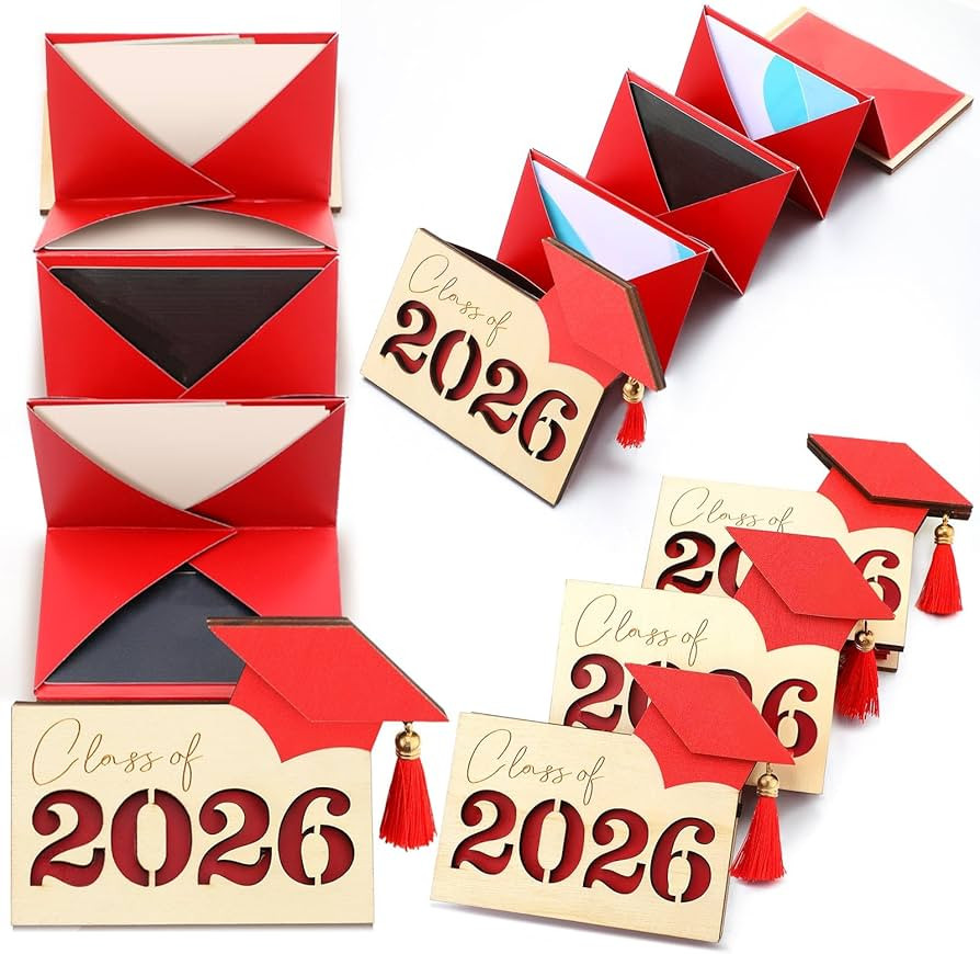 Epakh 3 Pcs Graduation Gift Card Holder Class of 2026 Graduation Money Cash Card Holder Wooden Ca... | Amazon (US)