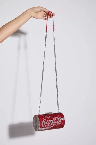 Rhinestone Coca-Cola Crossbody Bag | Forever 21
