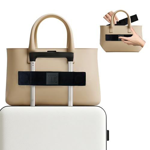 Trolley Strap Carryon Luggage Strap Over Suitcase Handle for Attaching Carryon Bag Travel Accessories TSA Approved Carry-On Add a Bag Belt Sleeve for A Tote Backpack Purse (Black on Black) | Amazon (US)