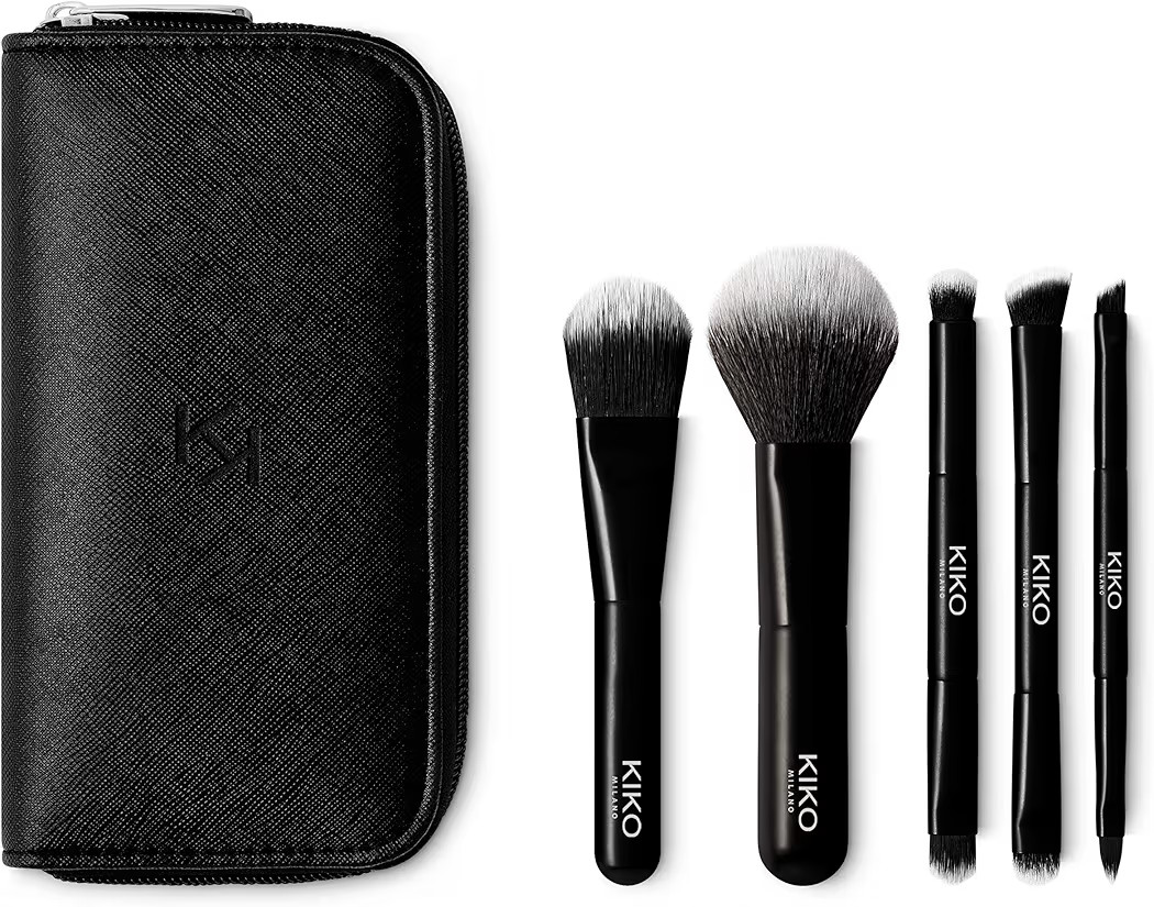 KIKO Milano Travel Brush Set | Travel Pouch With 5 Professional Brushes | Amazon (US)