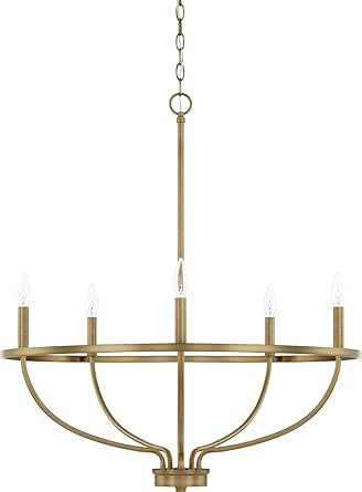 HomePlace Lighting 428551AD Greyson Urban/Industrial Vine-Style Round Candle Chandelier, 5-Light ... | Amazon (US)