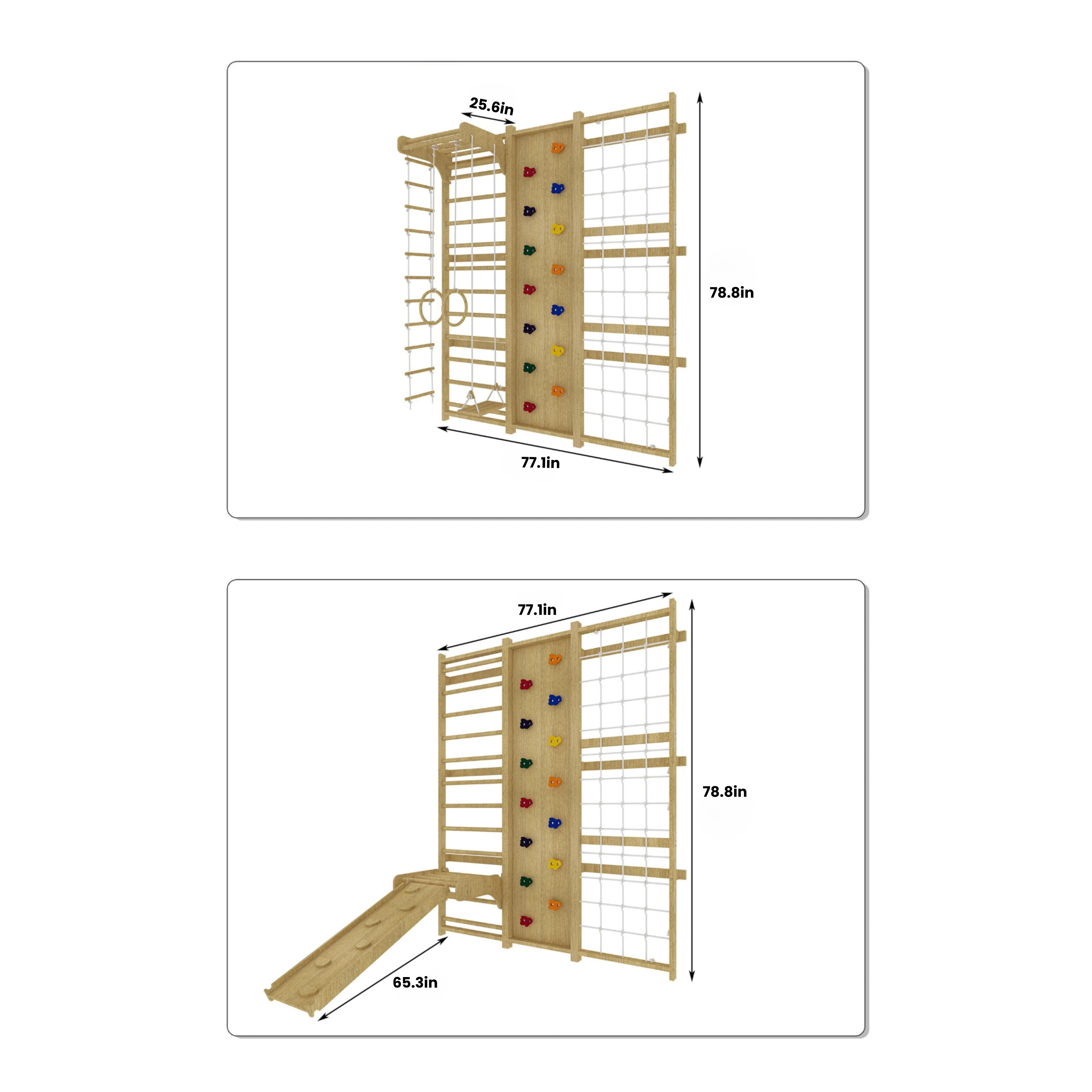 Swedish Ladder 9-in-1 Wall Gym Set | Avenlur Walnut | Avenlur