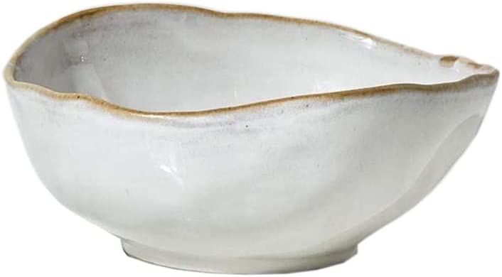 Serene Spaces Living Large Free-Form Edge Glazed Ceramic Bowl- Dinnerware, Centerpiece for Vintag... | Amazon (US)