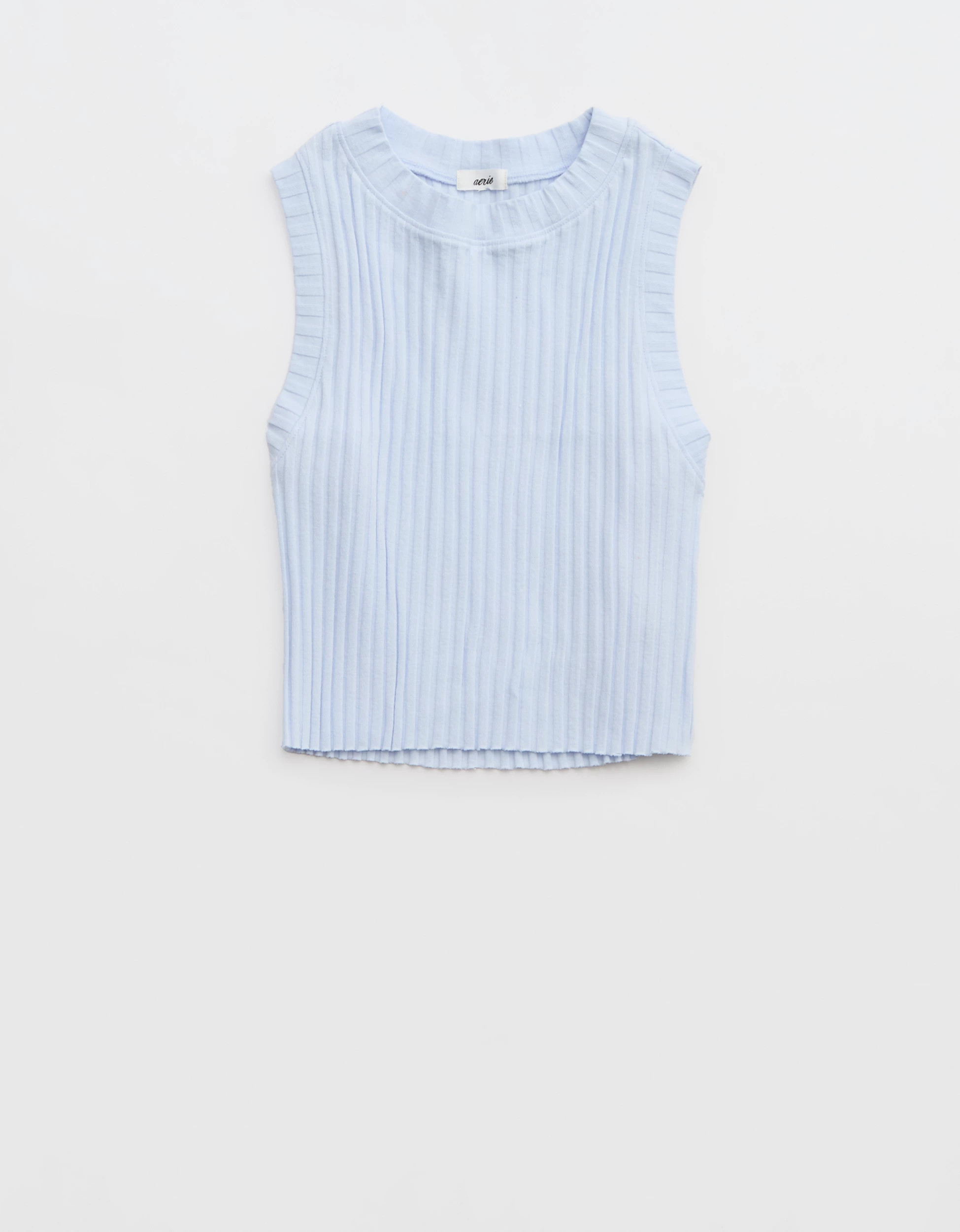 Aerie High Neck Ribbed Tank Top | Aerie