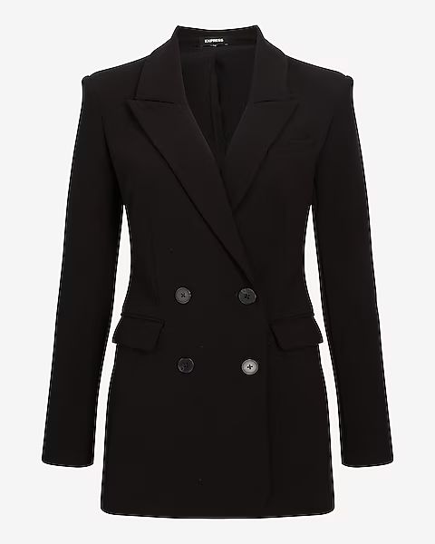 Peak Lapel Double Breasted Hourglass Blazer | Express