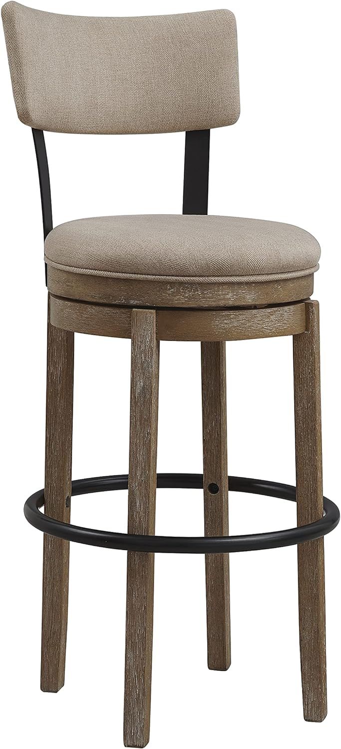 Ball & Cast Swivel Counter Height Barstool 30 Inch Seat Height Cream White Set of 1 | Amazon (US)