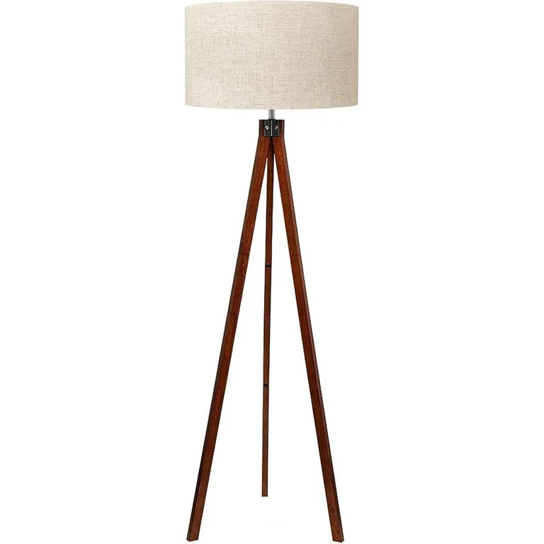 LEPOWER Wood Tripod Floor Lamp, Mid Century Standing Lamp, Modern Design Floor Light for Living R... | Walmart (US)