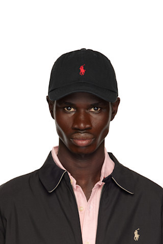 Black Cotton Chino Ball Cap | SSENSE