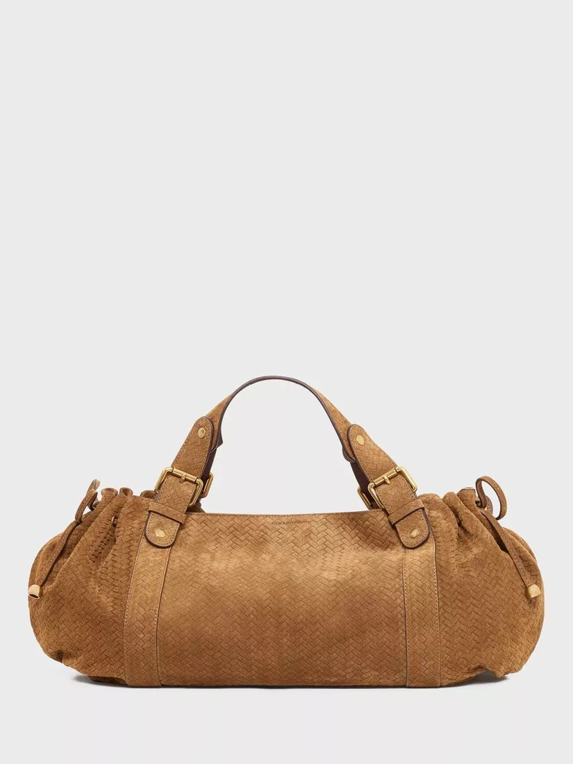 Gerard Darel 24H Suede Shoulder Bag, Amber | John Lewis (UK)