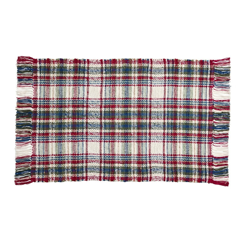 Better Homes & Gardens Beige Plaid 24" x 36" Accent Rug | Walmart (US)