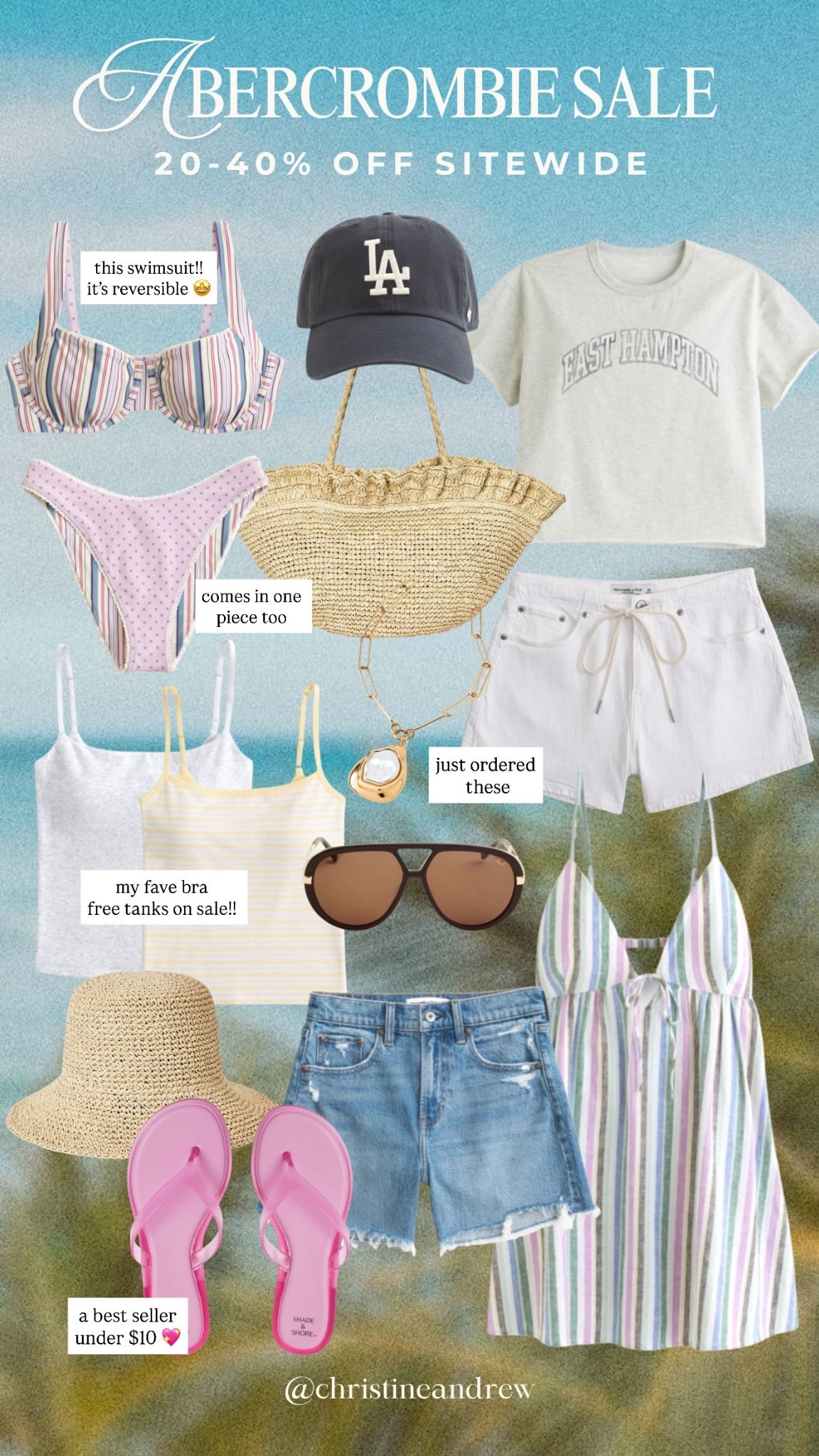 @abercrombie sale happening now!! Just placed an order for some amazing spring pieces!! Obsessed with the reversible swimsuit 🤩 comes in bikini & one piece! 
Use code AFKATHLEEN for a stackable extra 15% off!

Abercrombie sale, denim shorts, spring break outfit, vacation outfit, bucket hat, beach bag @Target 

#LTKSwim #LTKSeasonal #LTKSaleAlert