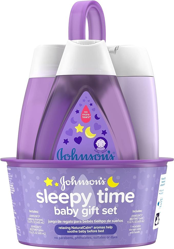Johnson's Sleepy Time Bedtime Baby Gift Set with Relaxing NaturalCalm Aromas, Bedtime Baby Bath S... | Amazon (US)