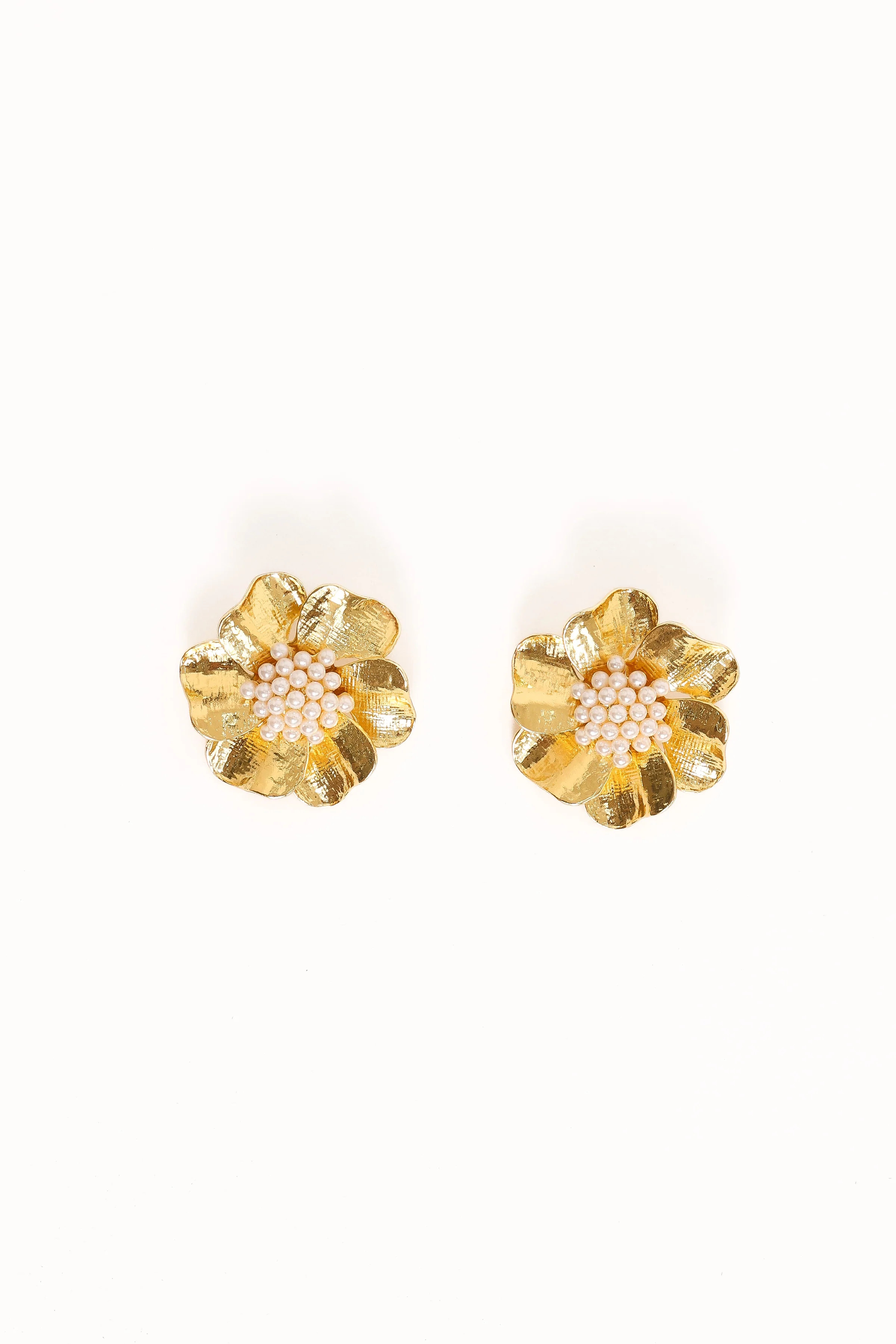 Lola Pearl Flower Earrings - Gold | Petal & Pup (US)