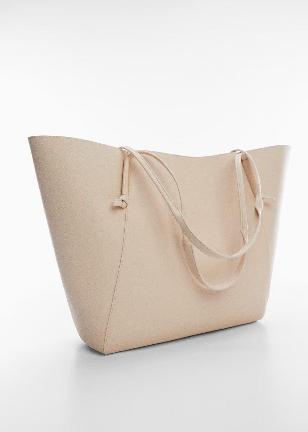 Shopper bag mit knoten-henkel -  Damen | Mango Deutschland | MANGO (DE)