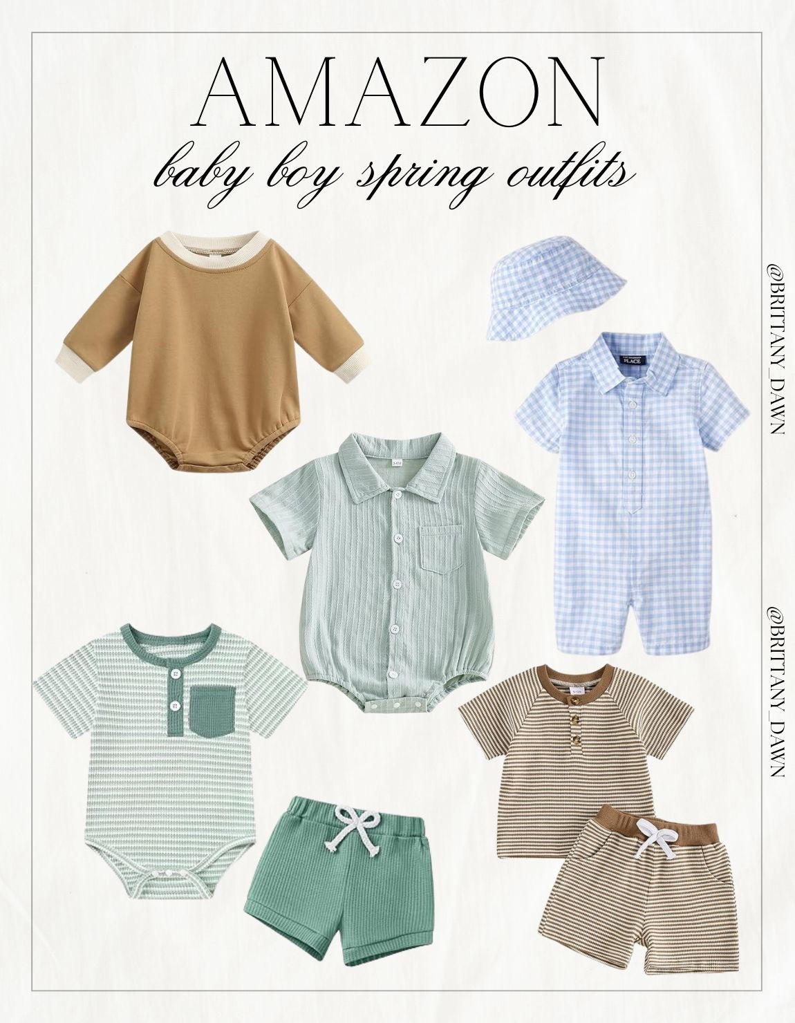 I am absolutely loving these adorable Amazon spring finds for baby boys! The neutral tones and soft sage greens are perfect for creating that polished yet comfortable look for your little one.

From gingham rompers to striped sets, these pieces are as practical as they are cute. 👶🍼

#amazonbaby #babyboystyle #springaesthetic #babyoutfit #neutralbaby #founditonamazon #babyfashion

#LTKmomlife #LTKBaby #LTKootd