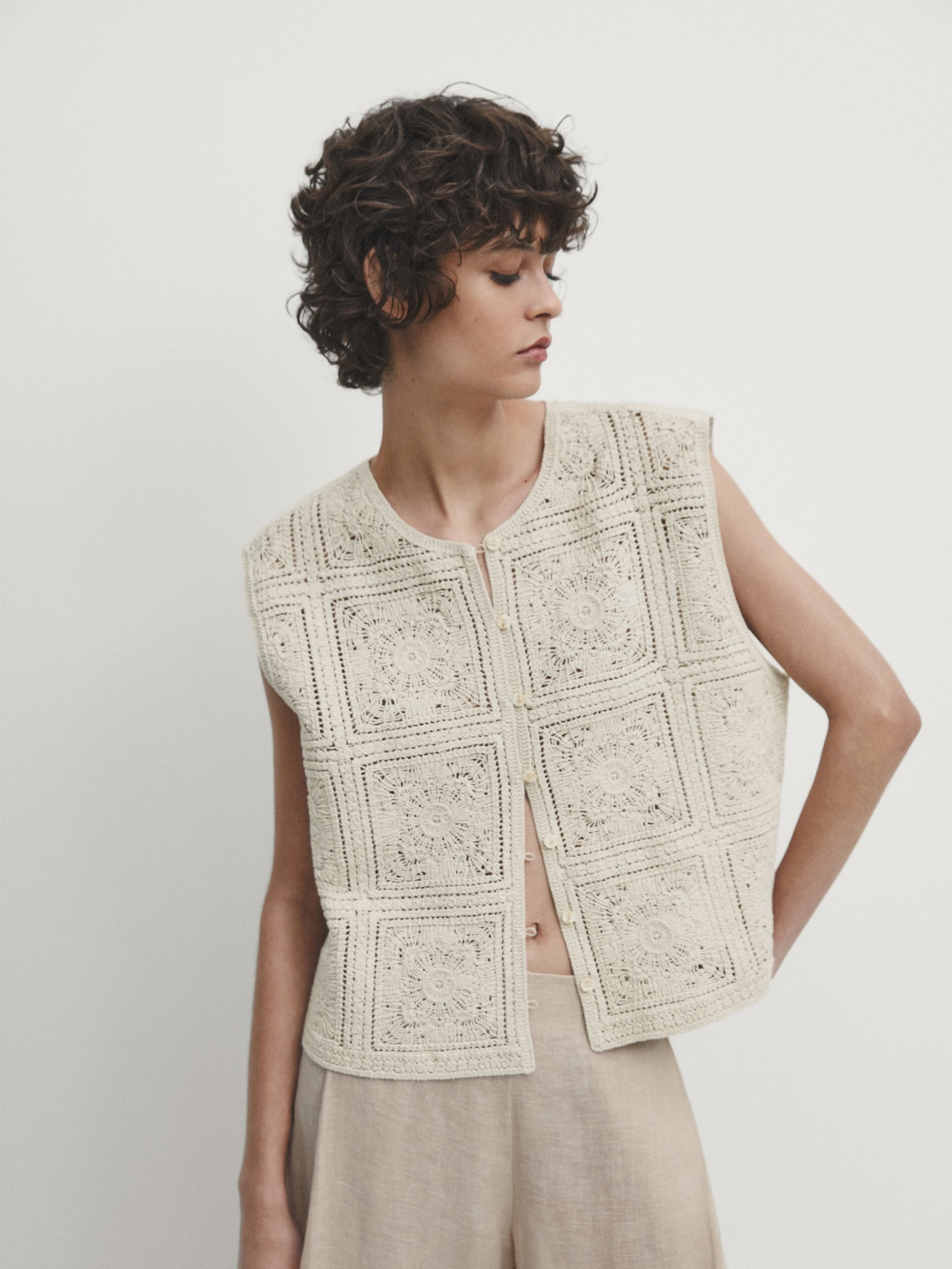 Häkelweste | Massimo Dutti DE