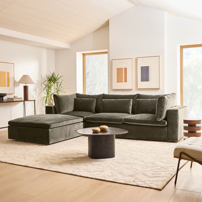 Harmony Modular 3-Piece Ottoman Sectional (122") | West Elm (US)