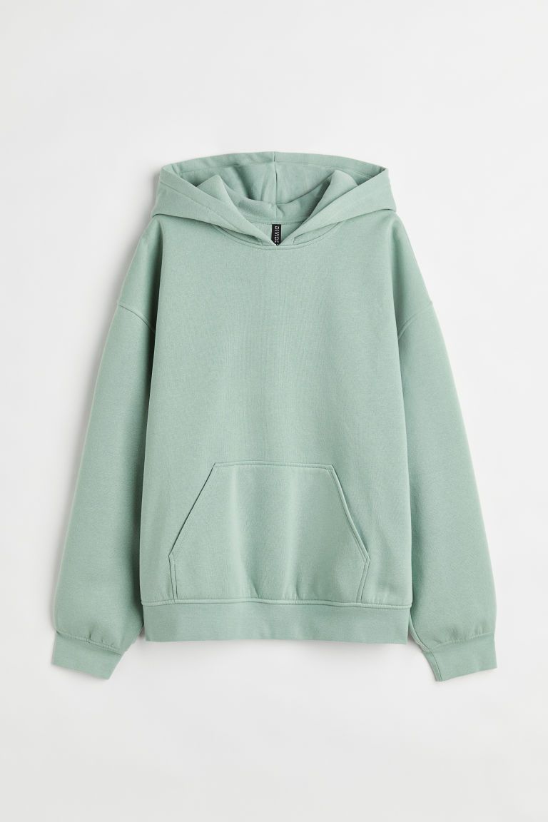 H & M - Oversized hoodie - Green | H&M (UK, MY, IN, SG, PH, TW, HK)