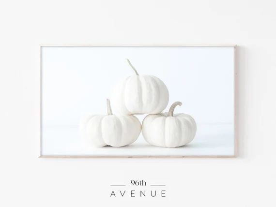 Frame Tv Art White Pumpkins  4k Tv Art  Modern Farmhouse Art - Etsy | Etsy (US)