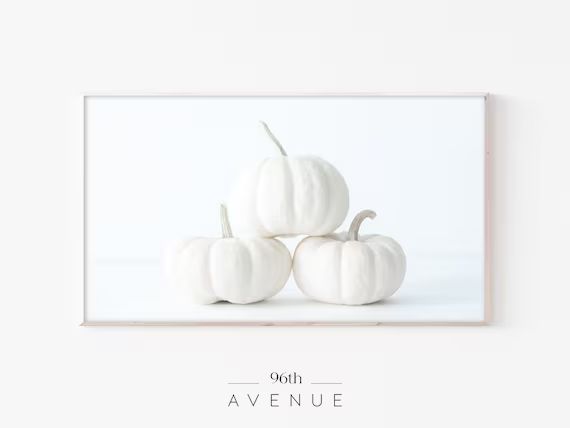 Frame Tv Art White Pumpkins  4k Tv Art  Modern Farmhouse Art - Etsy | Etsy (US)