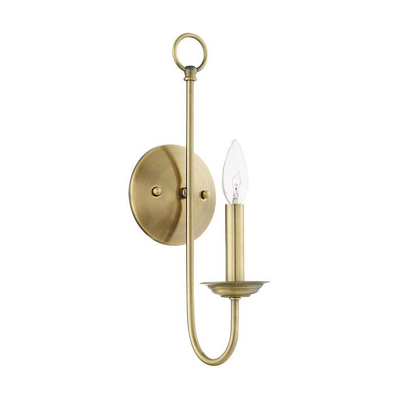 Estate 16" High Antique Brass Wall Sconce - #679N1 | Lamps Plus | Lamps Plus