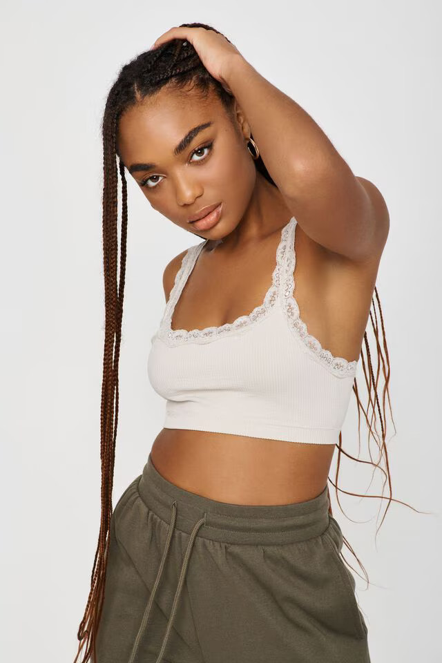 Sadie Seamless Lace-Strap Tank | Garage Clothing