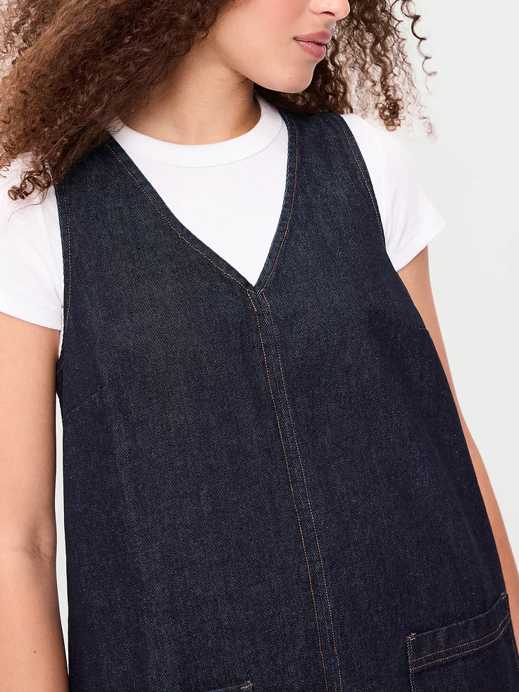 Patch Pocket Denim Mini Dress | Old Navy (US)