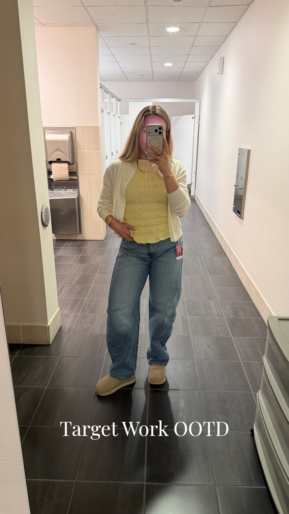 Spring work outfit for the office! Levi’s cinch barrel jean in size 27, small in both tops all from Target!

#LTKWorkwear #LTKdayinmylife #LTKootd