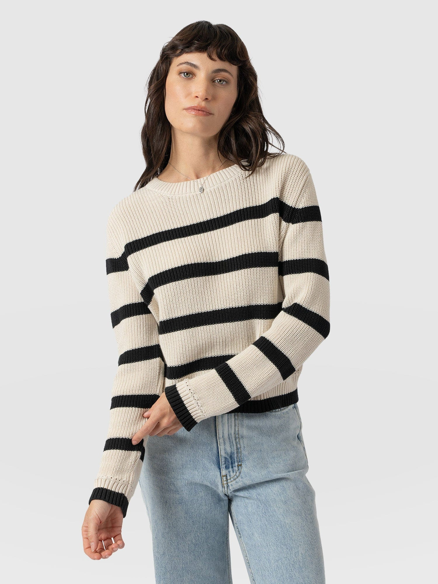 Remy Crop Sweater - Stripe | Saint + Sofia