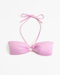 Halter O-Ring Bralette Swim Top | Abercrombie & Fitch (US)