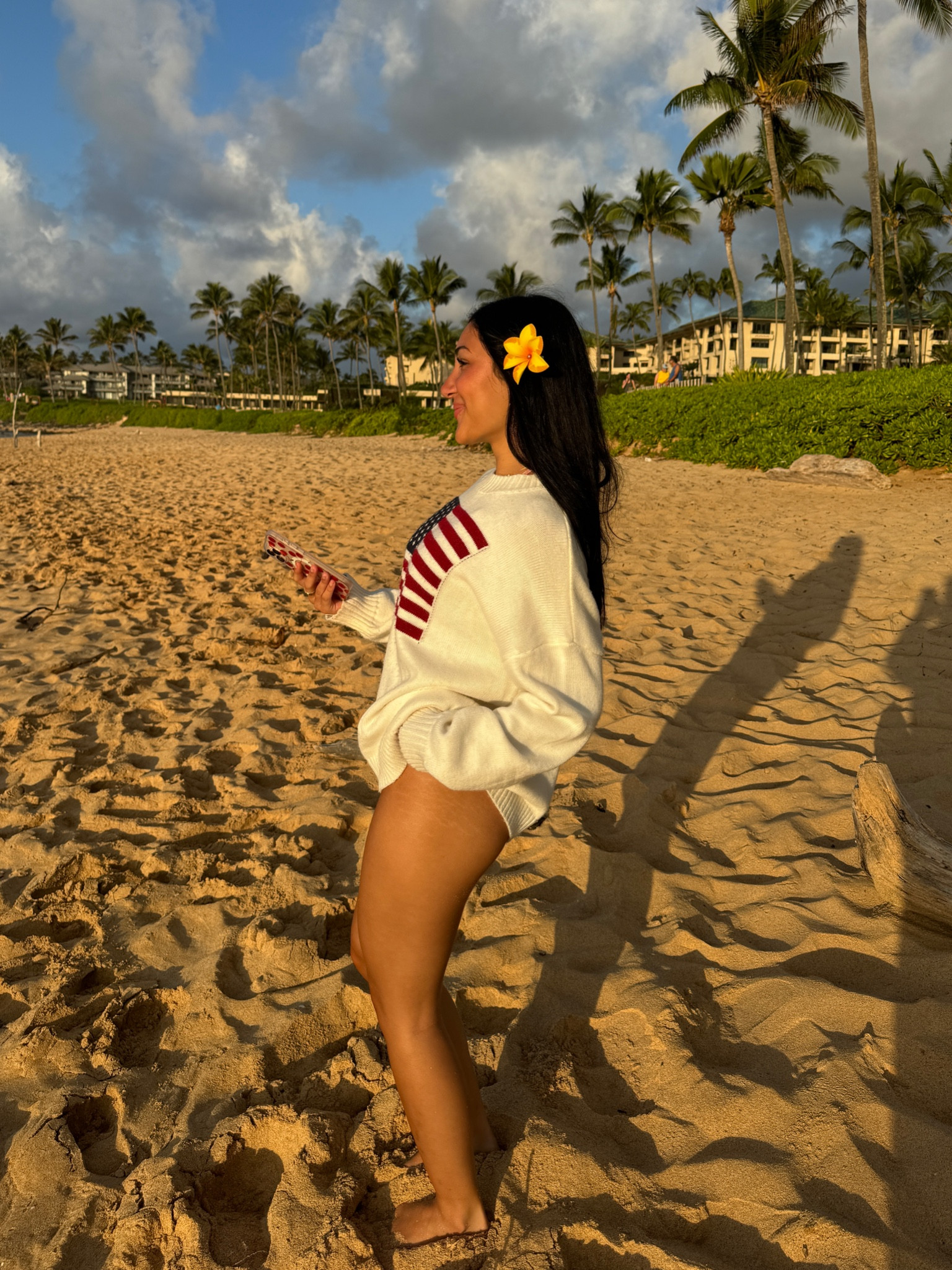Beach days call for a swimsuit and an American flag sweater! Perfect 4th of July outfit too! #4thofjuly #summeroutfit #vacationoutfit #beachday

#LTKSeasonal #LTKStyleTip #LTKFindsUnder50