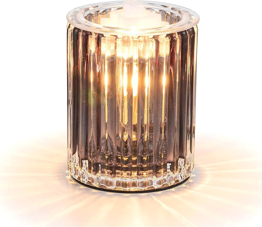 Wax Melt Warmer with Timer: Wax Melter for Scented Candle Electric Glass Candle Burner with 2 Lig... | Amazon (US)